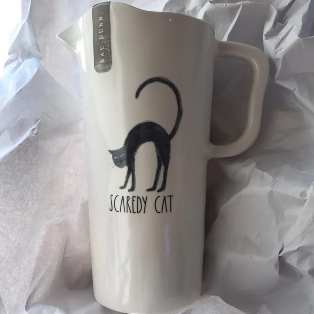 Rae Dunn Scaredy Cat Halloween Pitcher